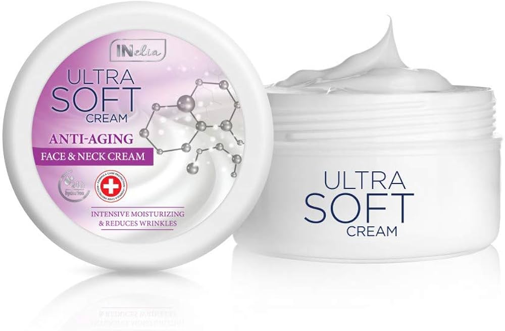 Veido ir Kaklo kremas "Inelia Ultra Soft cream Anti-Aging", 200ml