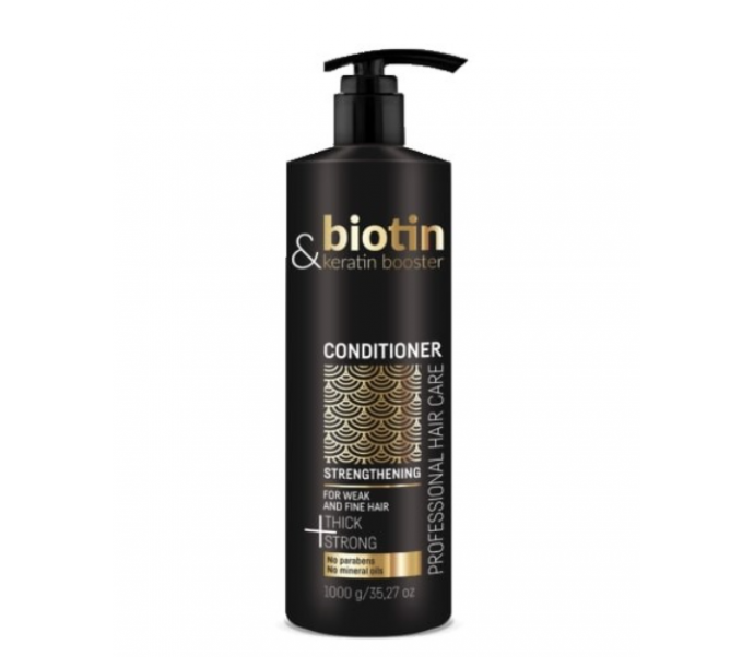 BIOTIN&KERATIN BOOSTER plaukų kondicionierius su biotinu ir keratinu, 1000ml