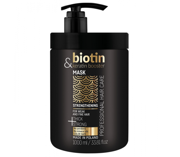 BIOTIN&KERATIN BOOSTER plaukų kaukė su biotinu ir keratinu, 1000g